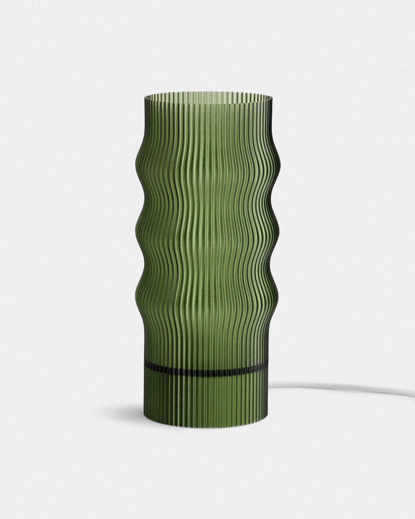 Green textured lamp on a white background