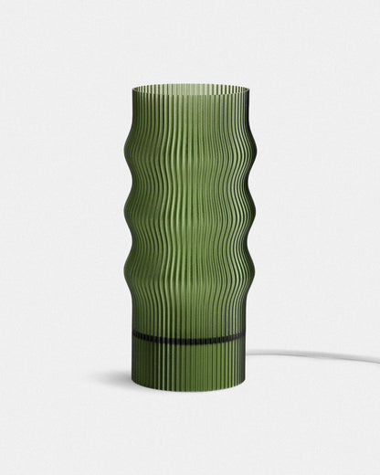 Green textured lamp on a white background